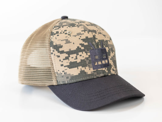 Robot Golf Desert Storm hat, angle view.