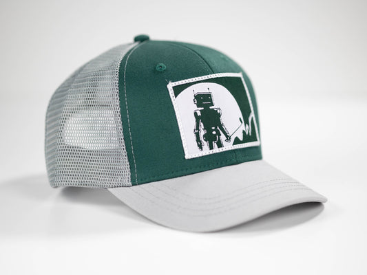 Robot Golf Outline hat, angle view.