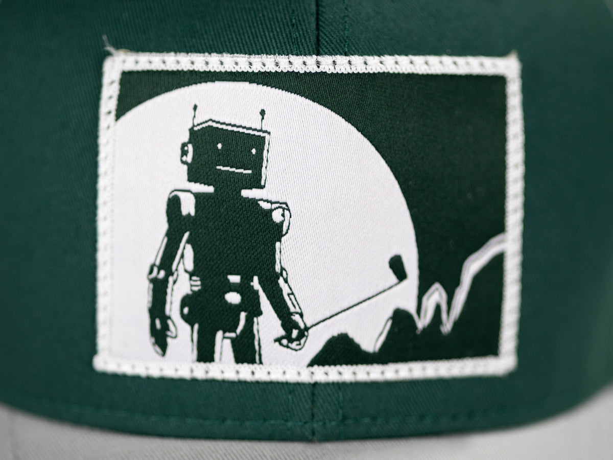 Robot Golf Outline hat, detail view.
