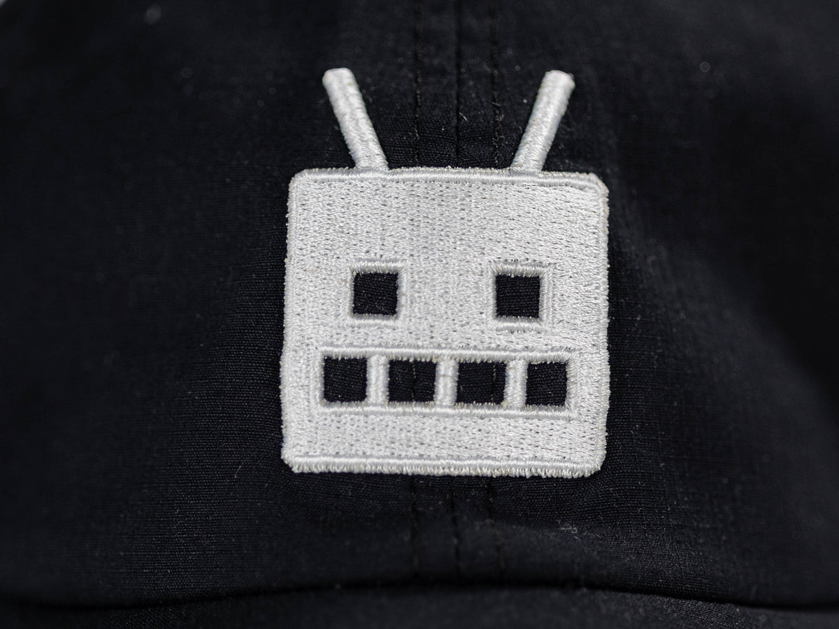 Robot Golf Jack of All Trades hat, detail view.