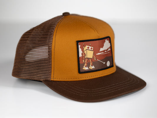 Robot Golf Impossible hat, angle view.