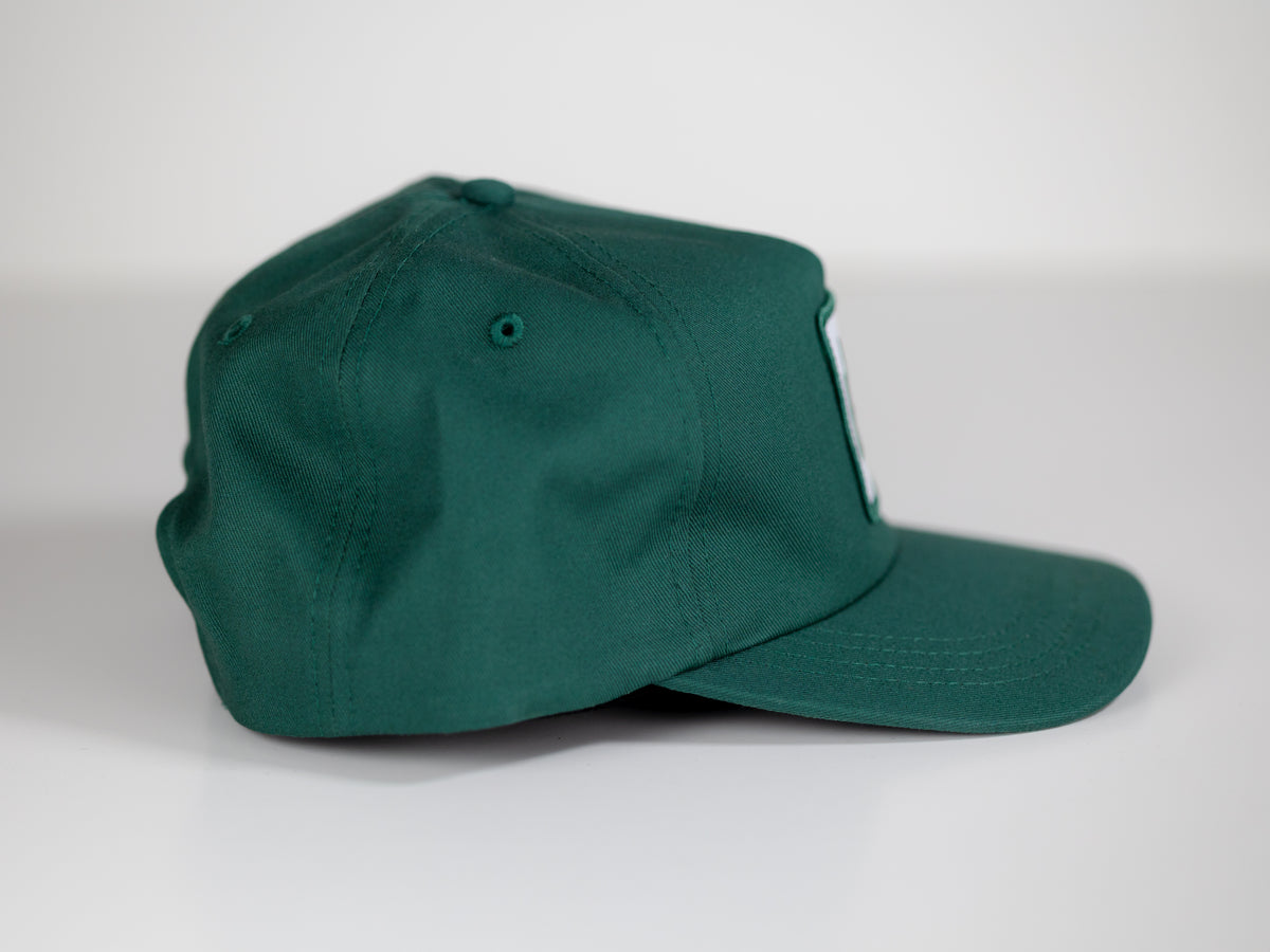 Robot Golf GREEN hat, side view.