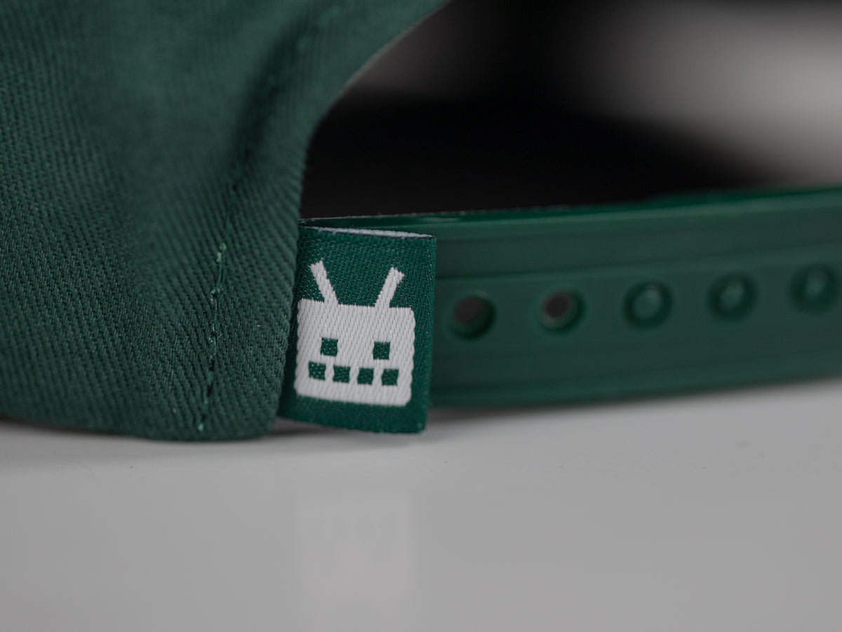 Robot Golf GREEN hat, back view.