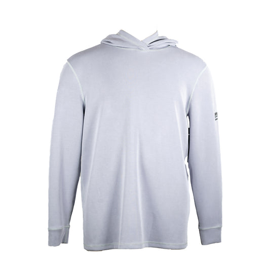 Robot Golf Cloud Hoodie, front view.