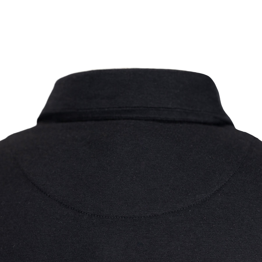 Robot Golf Special Ops Polo, collar detail, black