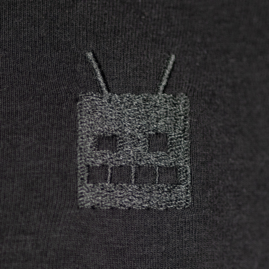 Robot Golf Special Ops Polo, embroidered logo detail, black