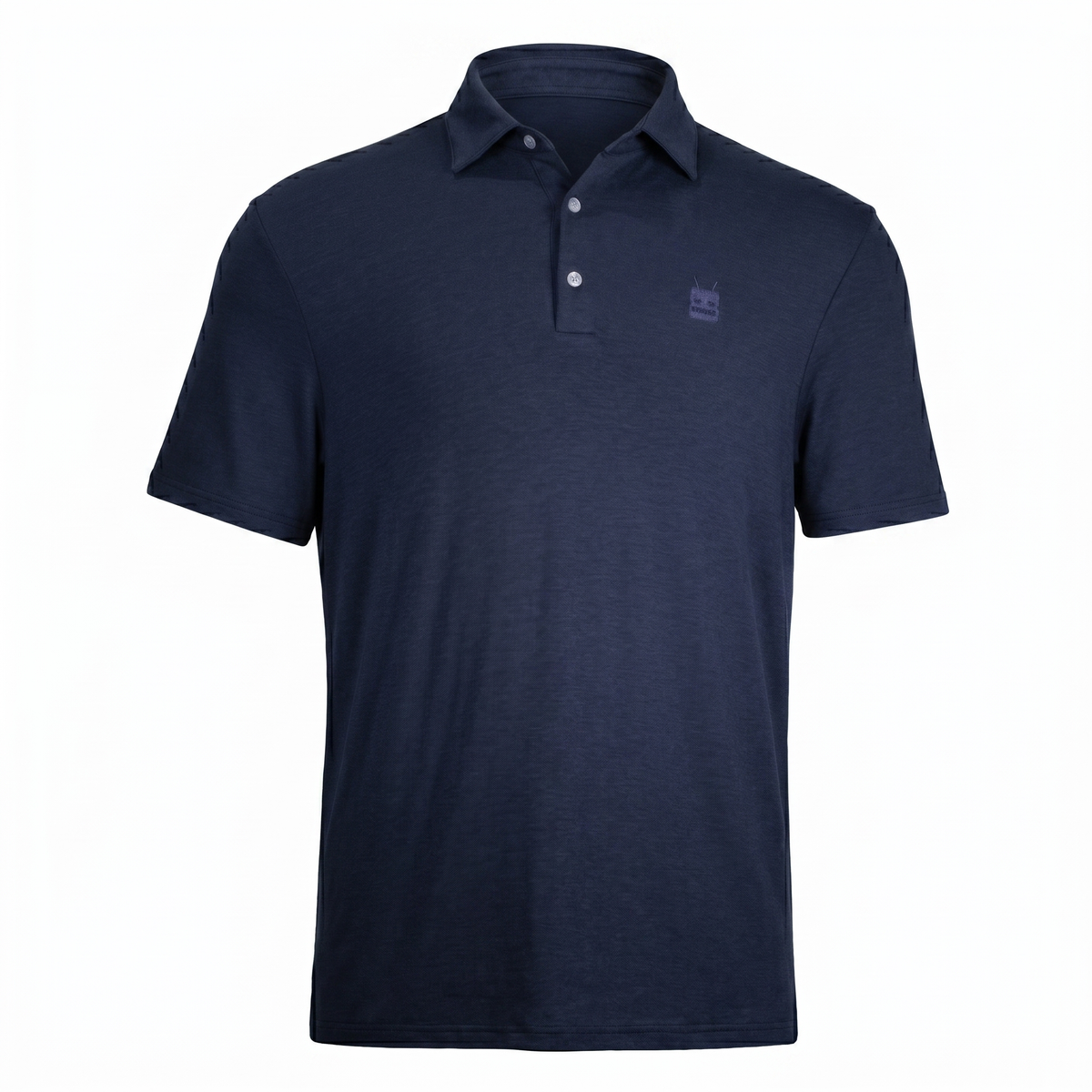 Robot Golf Blue Move polo, front view, blue.