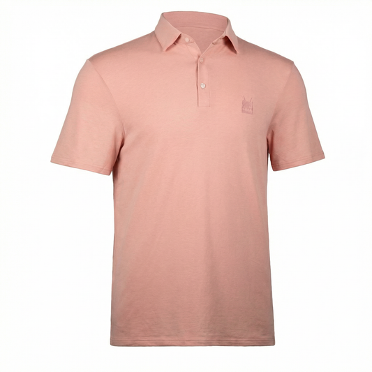 Robot Golf Pink Pony Club polo, product shot.
